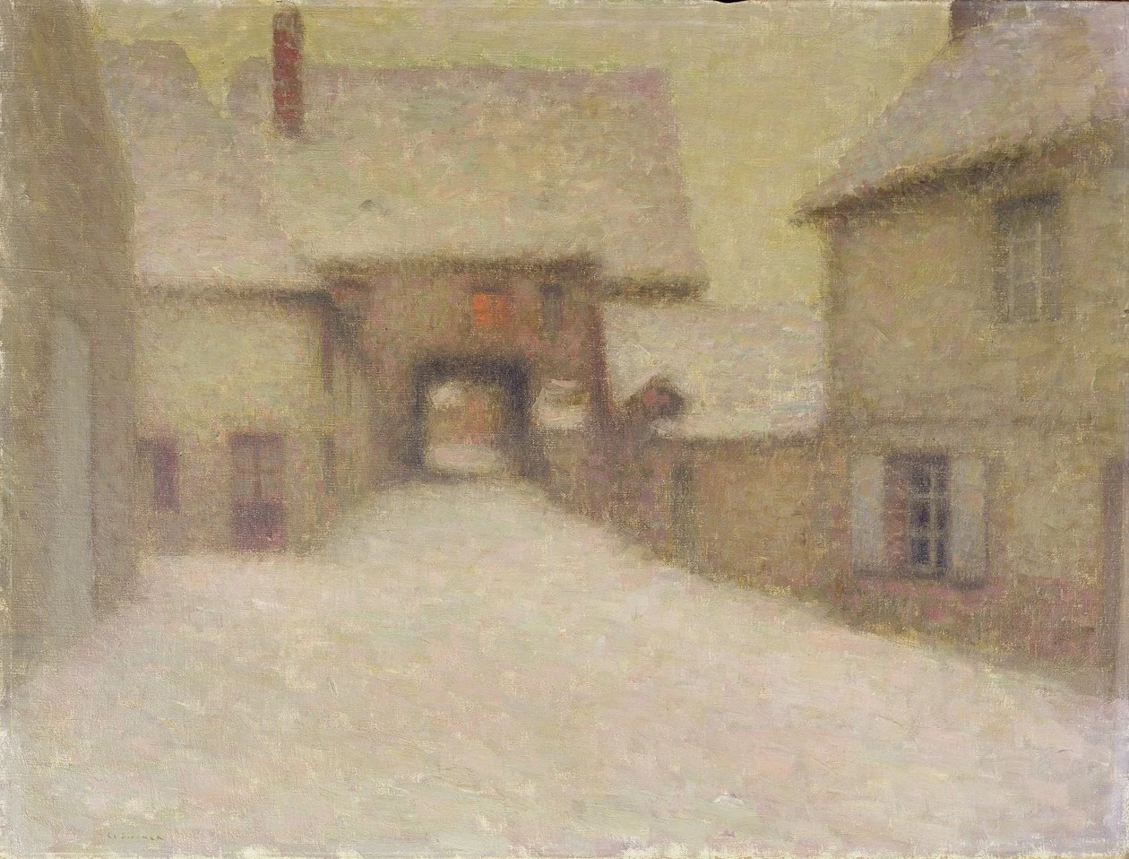 Henri Le Sidaner - 201, Neve, il vecchio villaggio, Gerberoy, 1902